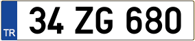 Trailer License Plate